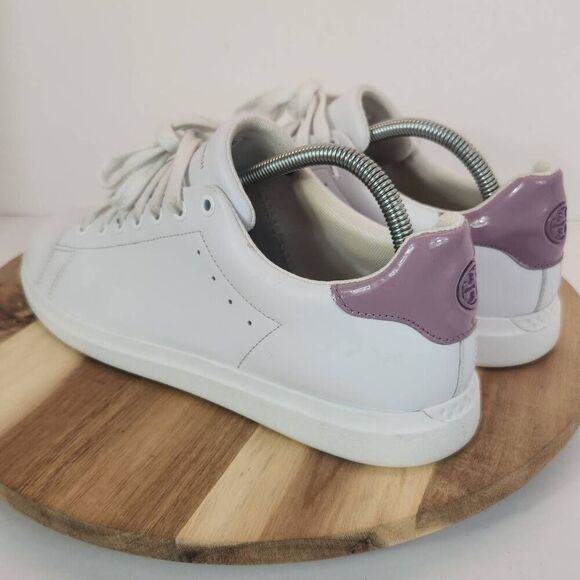 Tory Burch Women's Howell Court Sneakers Women's Size 9.5 M White Purple - Picture 7 of 13